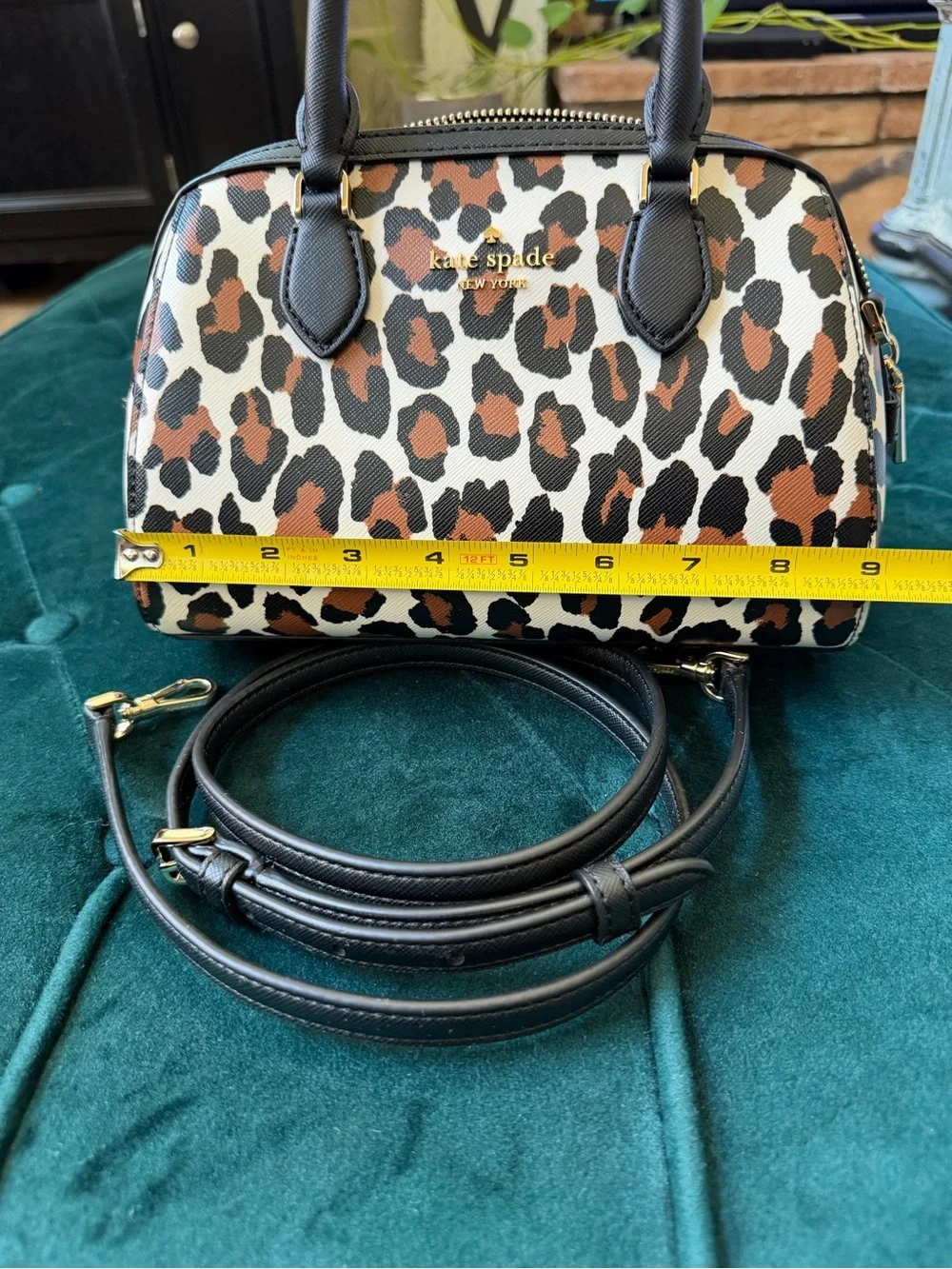 Kate Spade Madison Spotted Leopard Small Duffel Crossbody